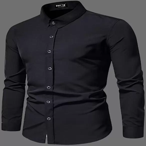 Men Regular Fit Solid Spread Collar Casual Shirt